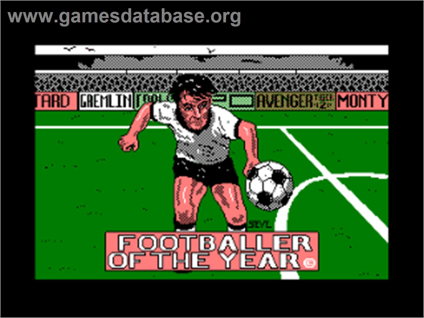 Footballer of the Year - Amstrad CPC - Artwork - Title Screen