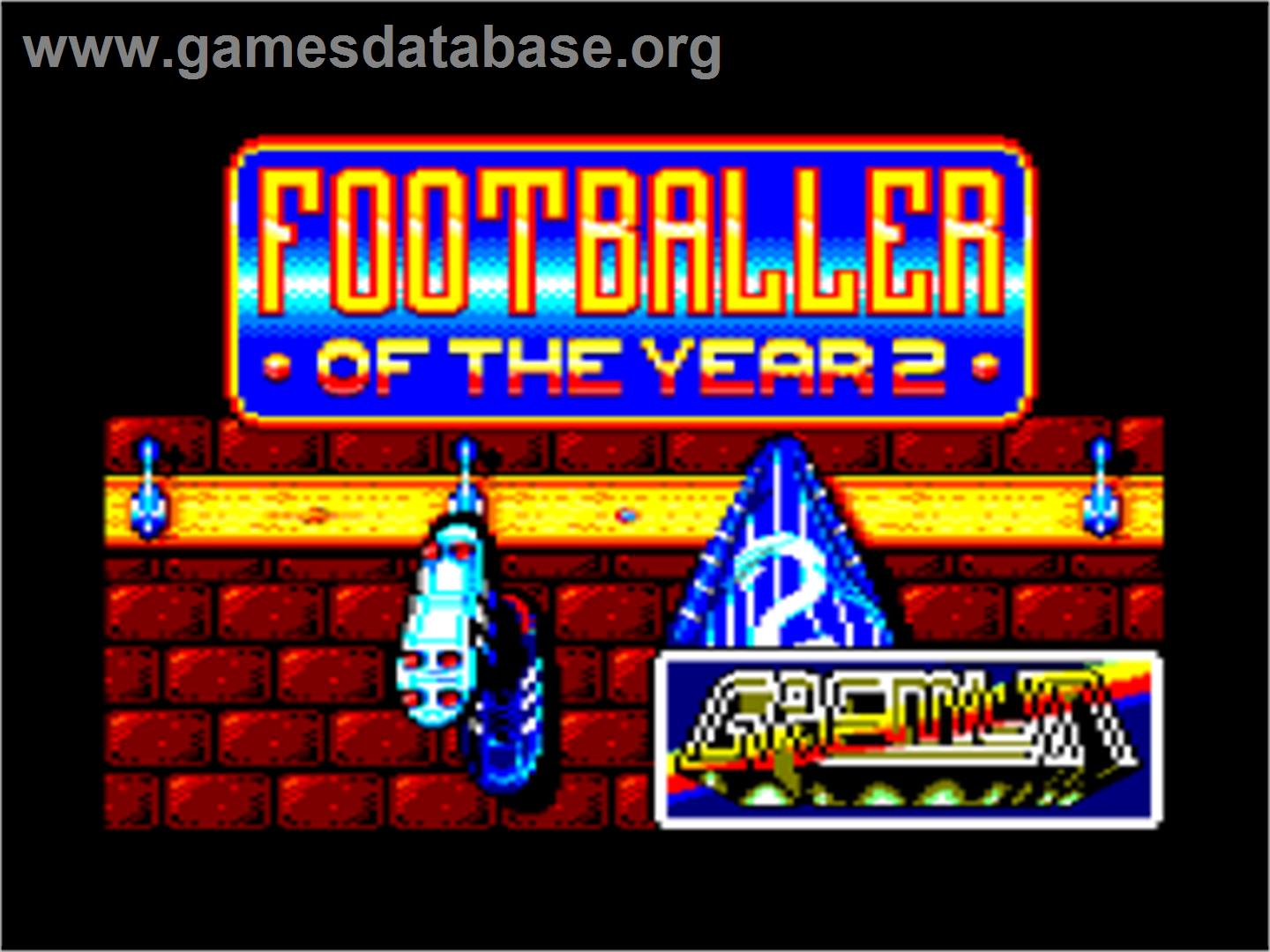 Footballer of the Year 2 - Amstrad CPC - Artwork - Title Screen