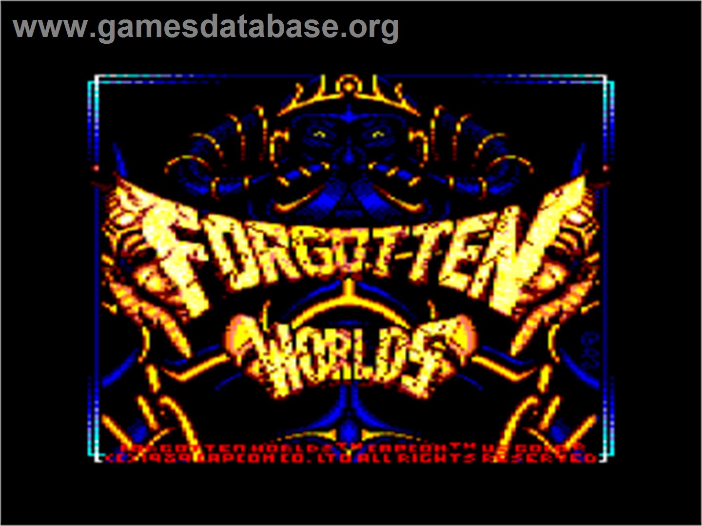 Forgotten Worlds - Amstrad CPC - Artwork - Title Screen