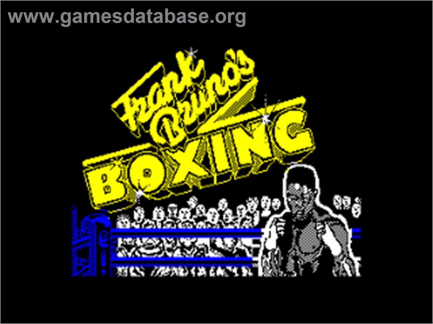 Frank Bruno's Boxing - Amstrad CPC - Artwork - Title Screen