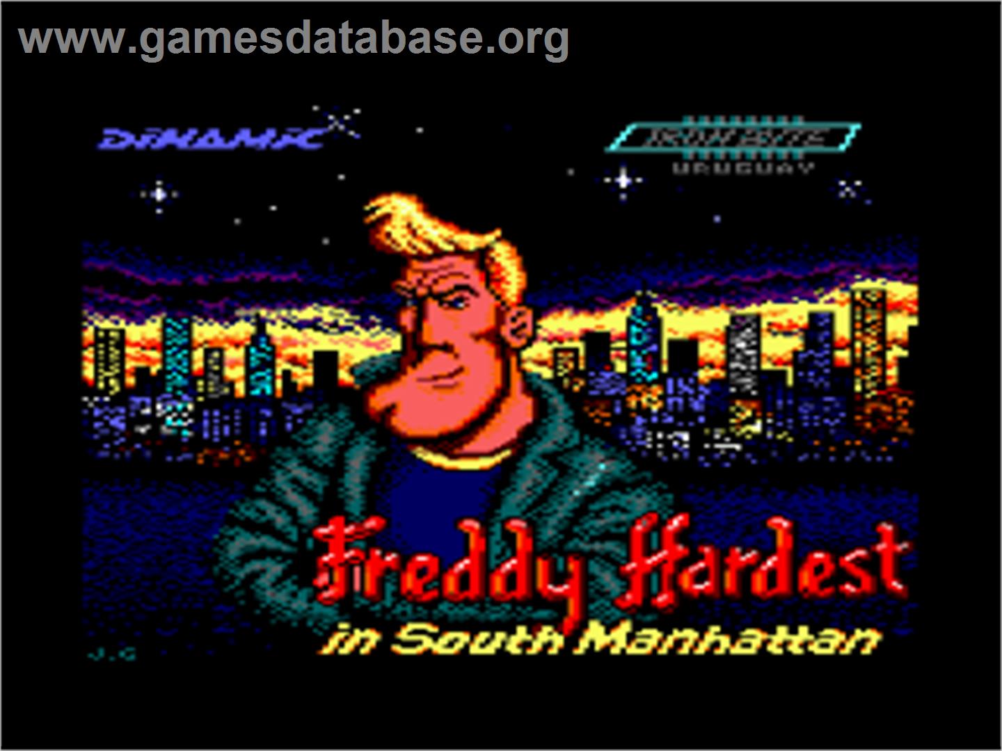 Freddy Hardest in South Manhattan - Amstrad CPC - Artwork - Title Screen