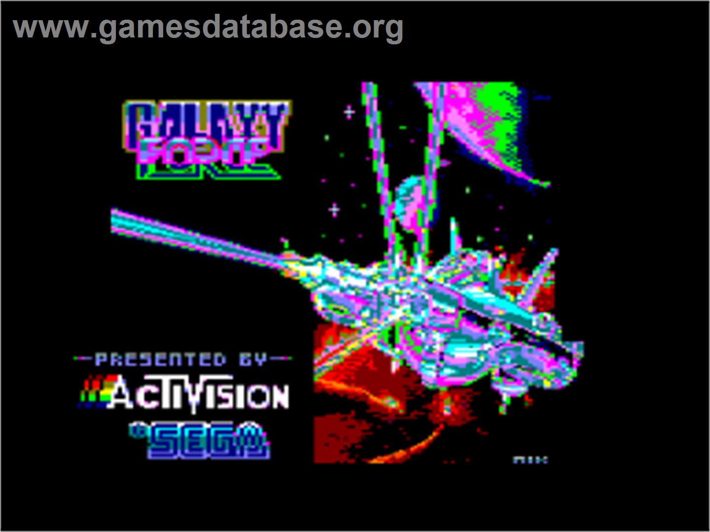 Galaxy Force - Amstrad CPC - Artwork - Title Screen