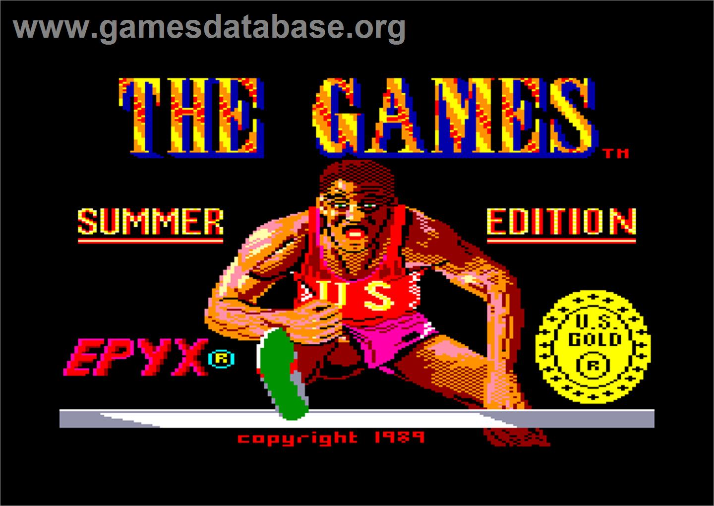 Games: Summer Edition - Amstrad CPC - Artwork - Title Screen