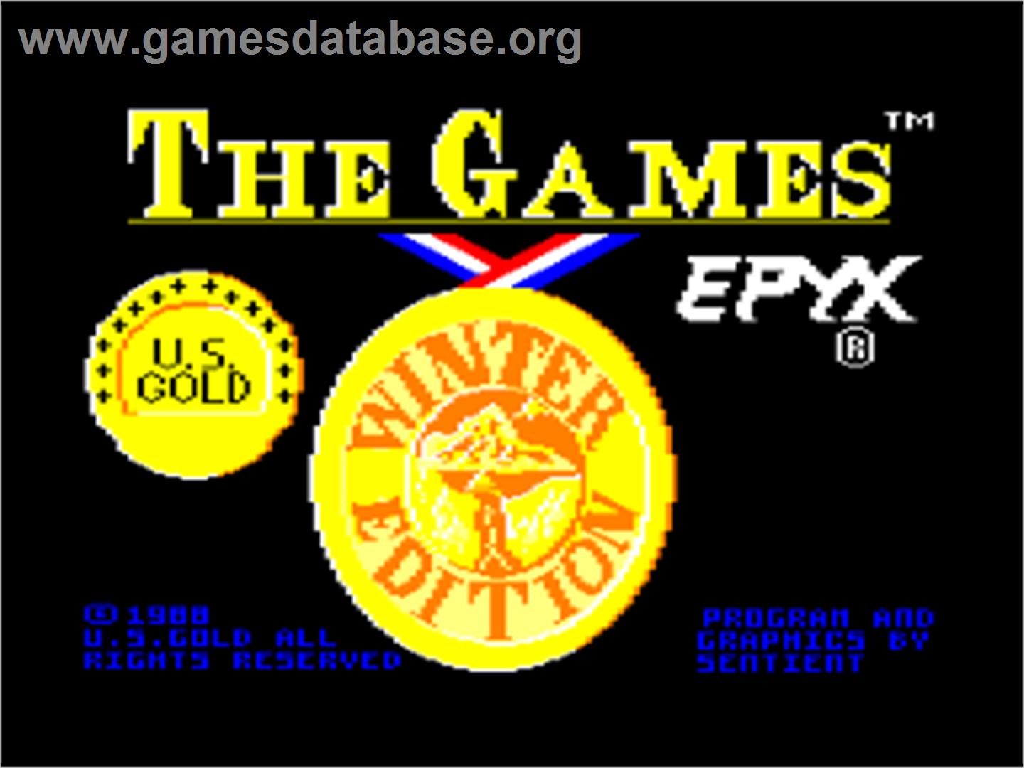 Games: Winter Edition - Amstrad CPC - Artwork - Title Screen