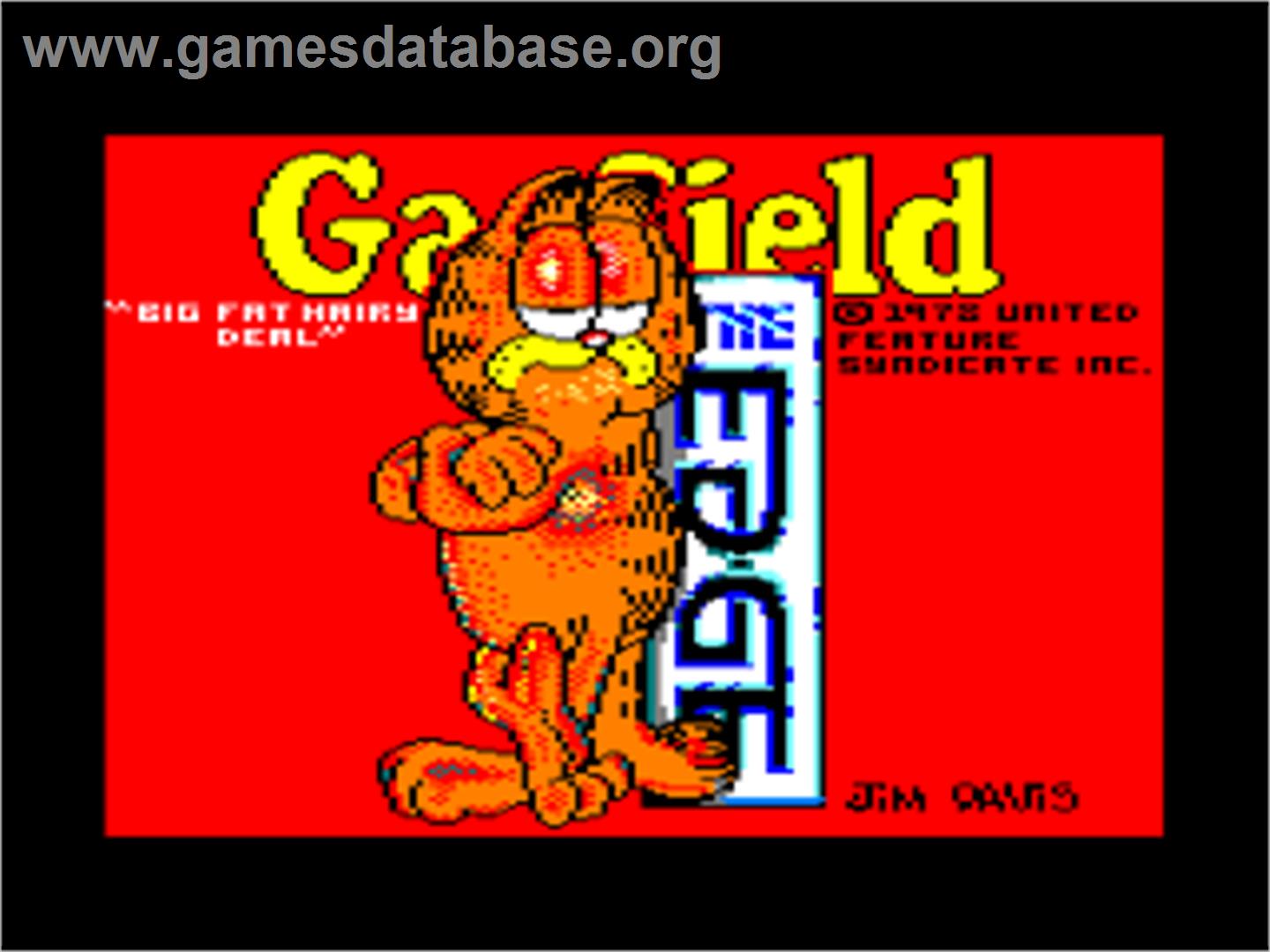 Garfield: Big, Fat, Hairy Deal - Amstrad CPC - Artwork - Title Screen