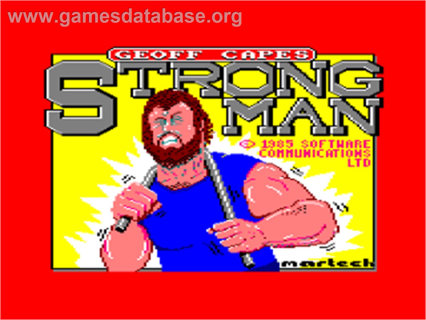 Geoff Capes Strongman - Amstrad CPC - Artwork - Title Screen