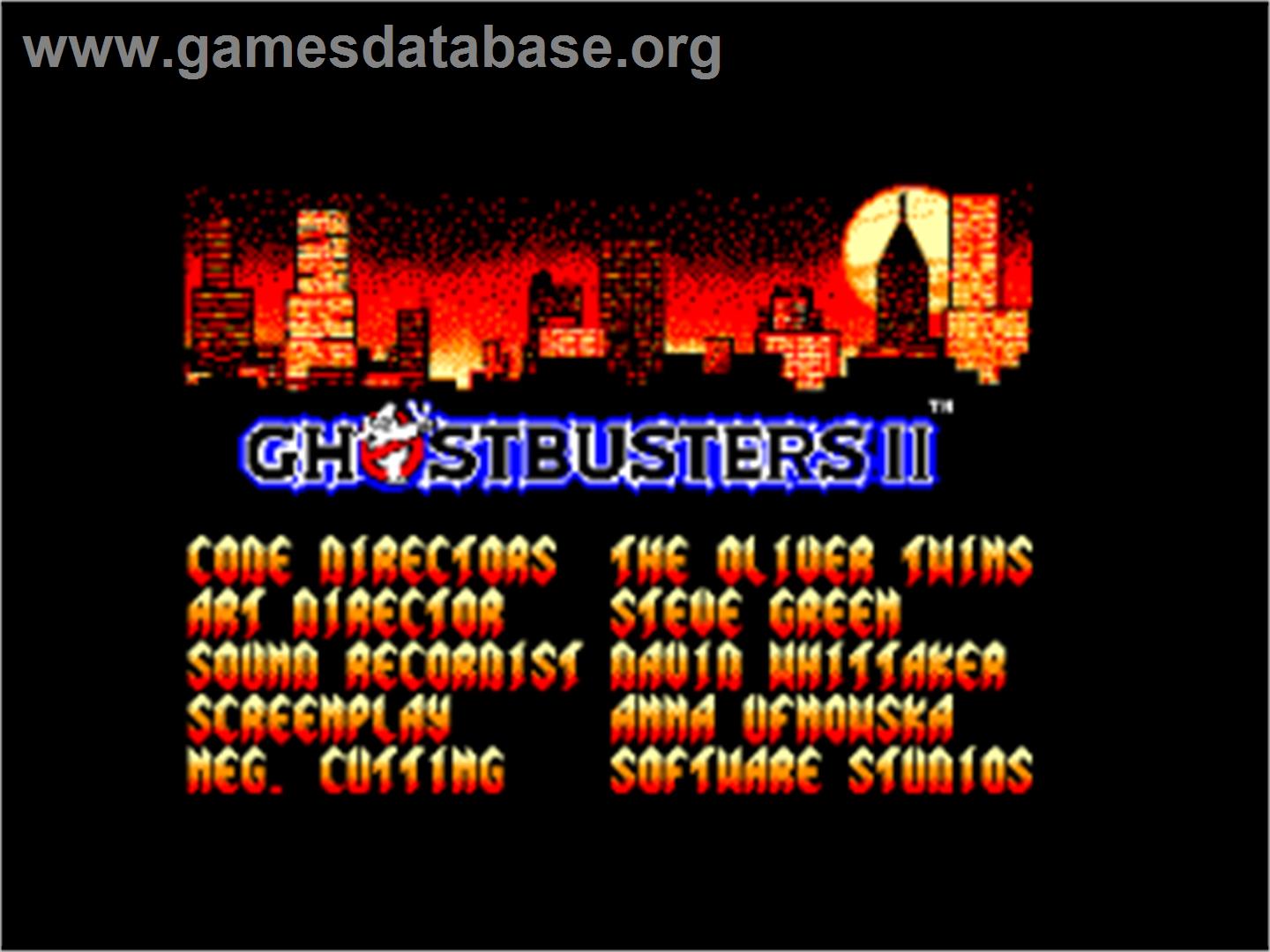 Ghostbusters 2 - Amstrad CPC - Artwork - Title Screen