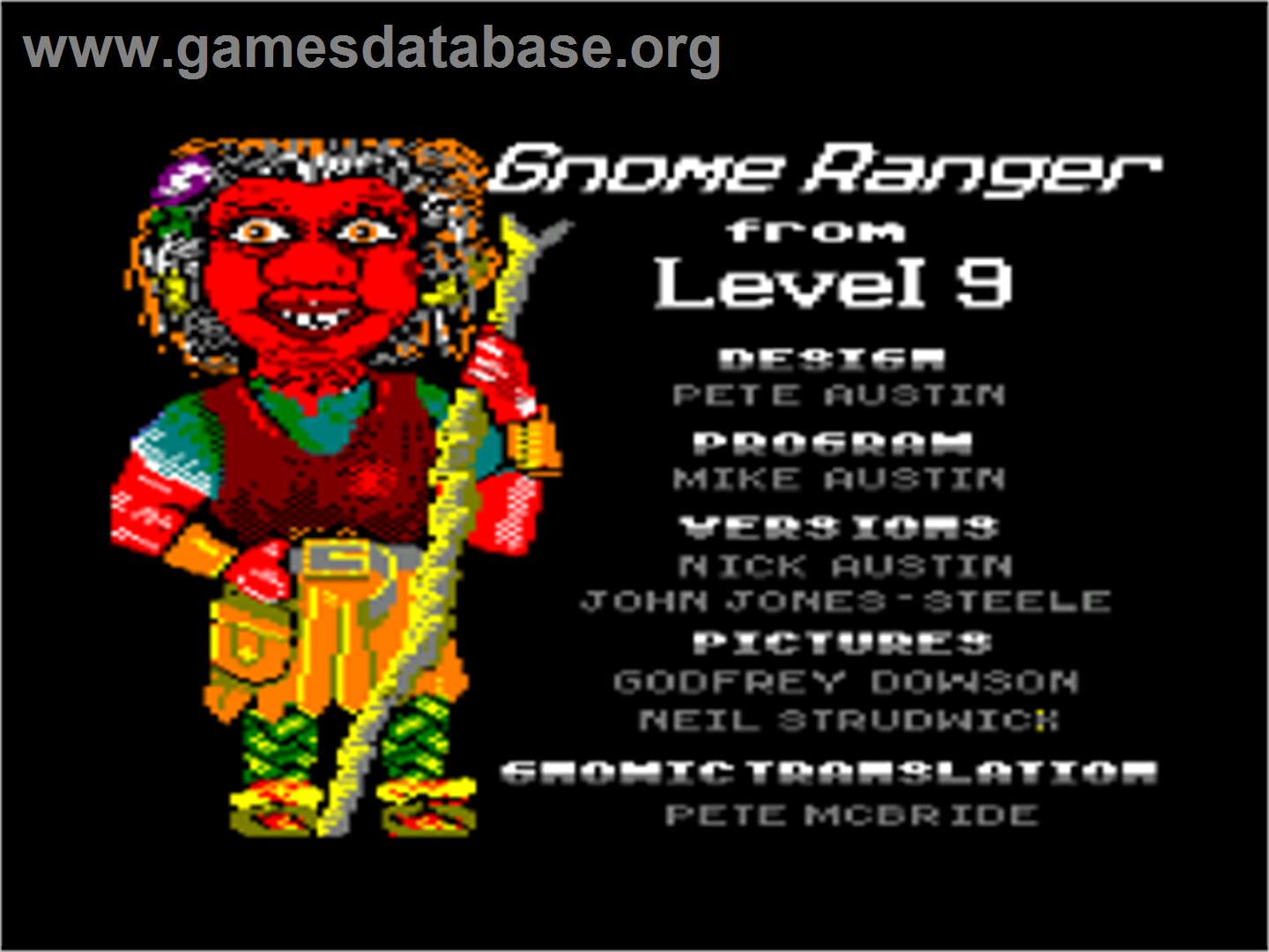 Gnome Ranger - Amstrad CPC - Artwork - Title Screen