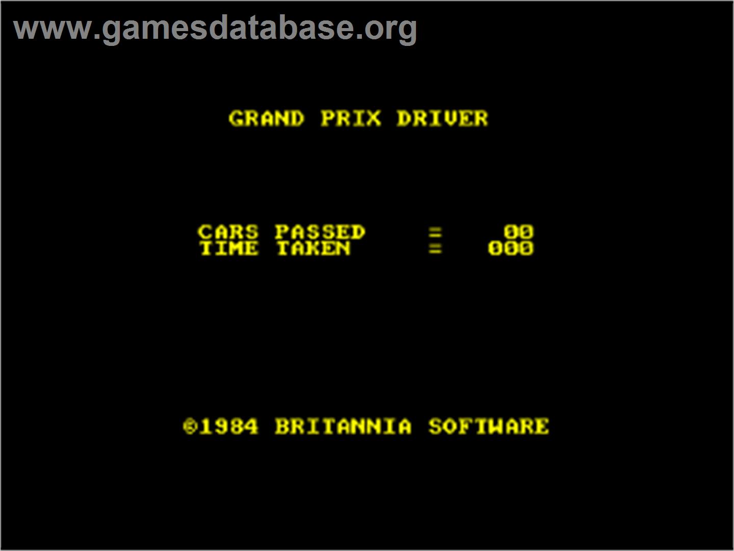 Grand Prix Master - Amstrad CPC - Artwork - Title Screen