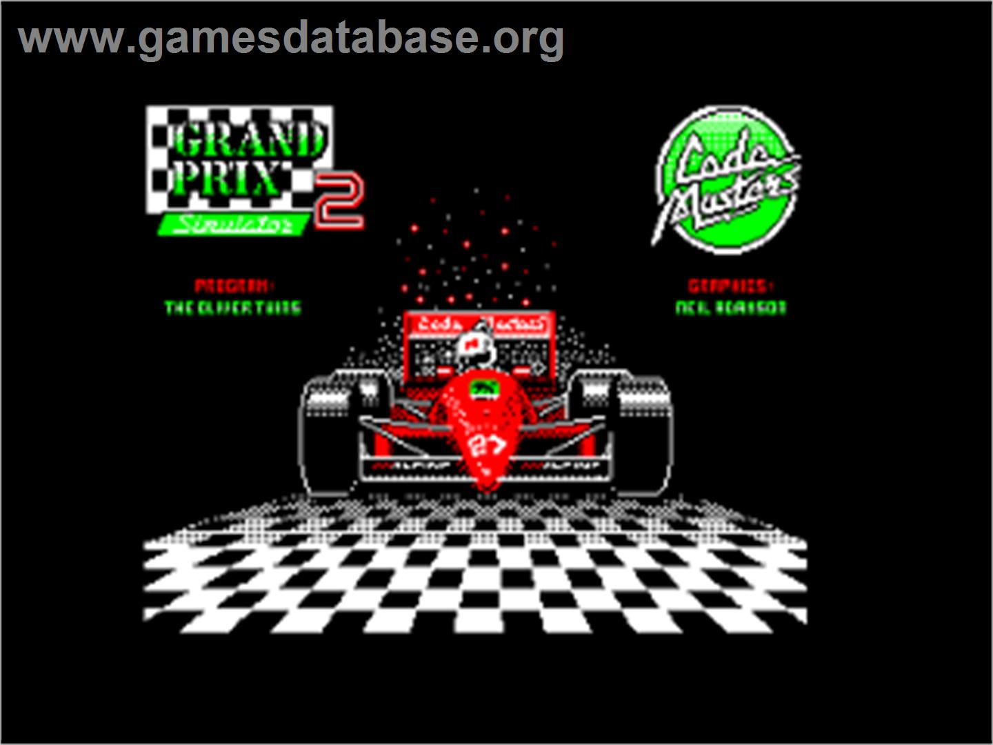 Grand Prix Simulator 2 - Amstrad CPC - Artwork - Title Screen