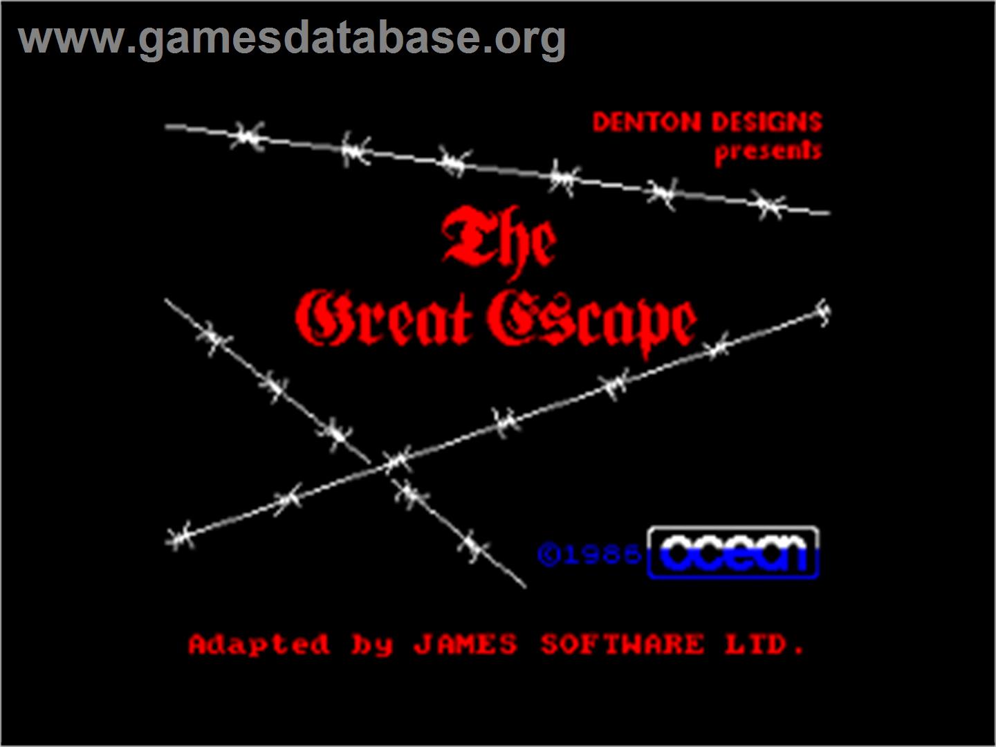 Great Escape - Amstrad CPC - Artwork - Title Screen