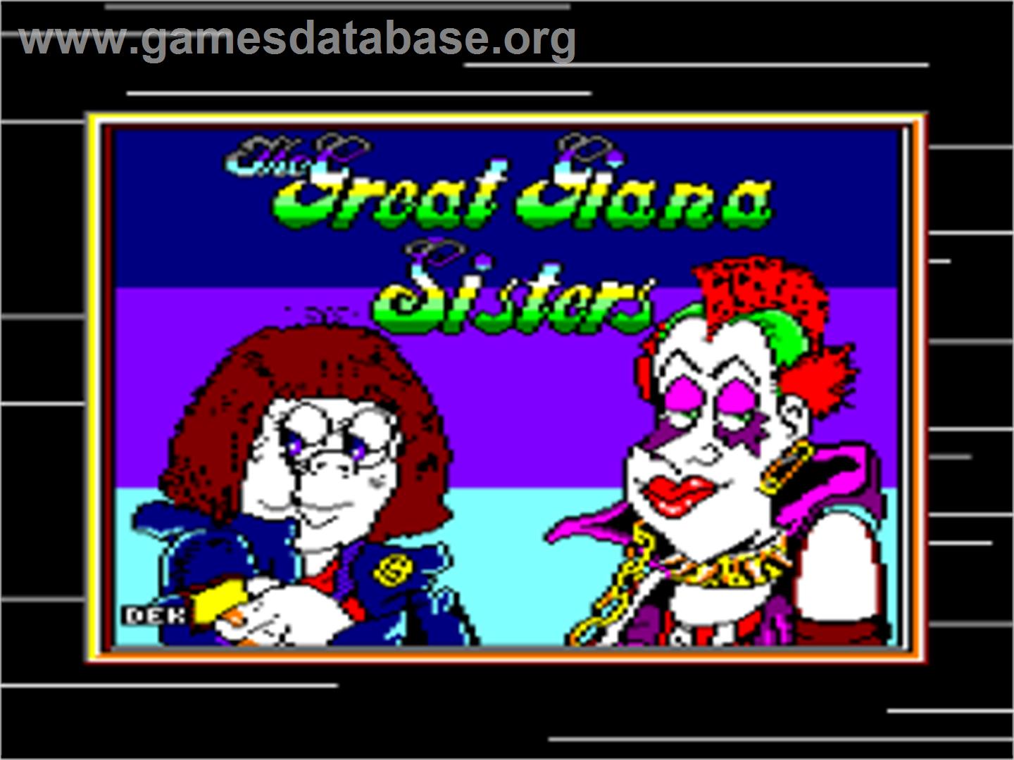 Great Giana Sisters - Amstrad CPC - Artwork - Title Screen