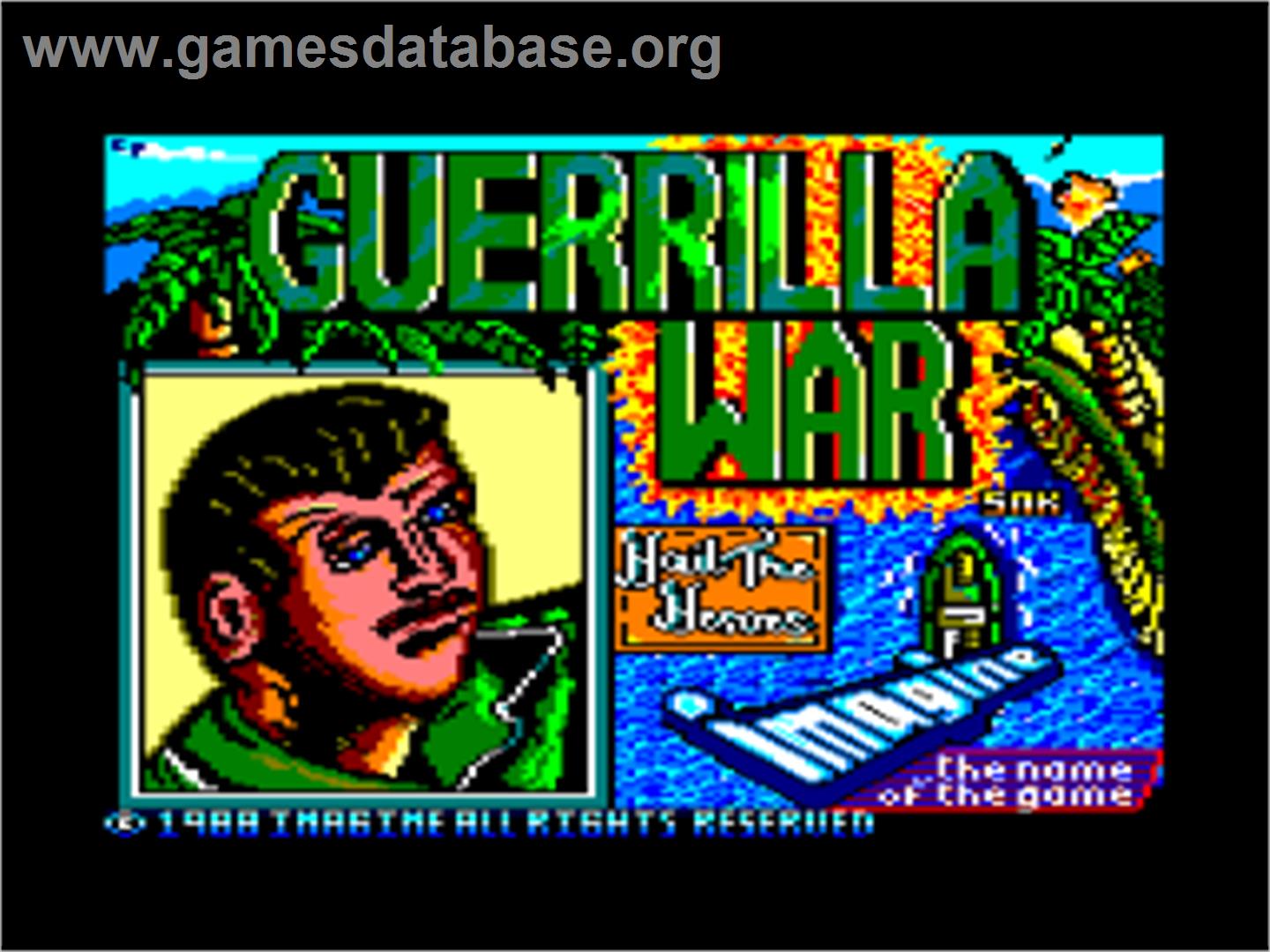 Guerrilla War - Amstrad CPC - Artwork - Title Screen