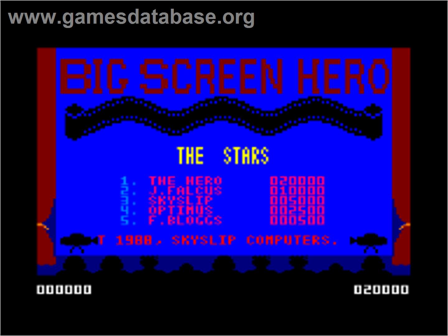 How to be a Hero - Amstrad CPC - Artwork - Title Screen