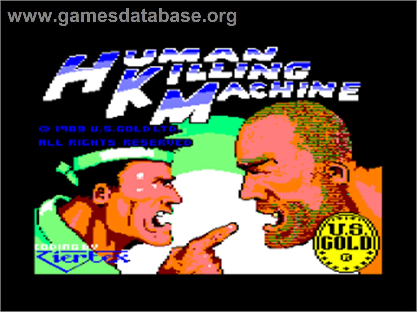Human Killing Machine - Amstrad CPC - Artwork - Title Screen