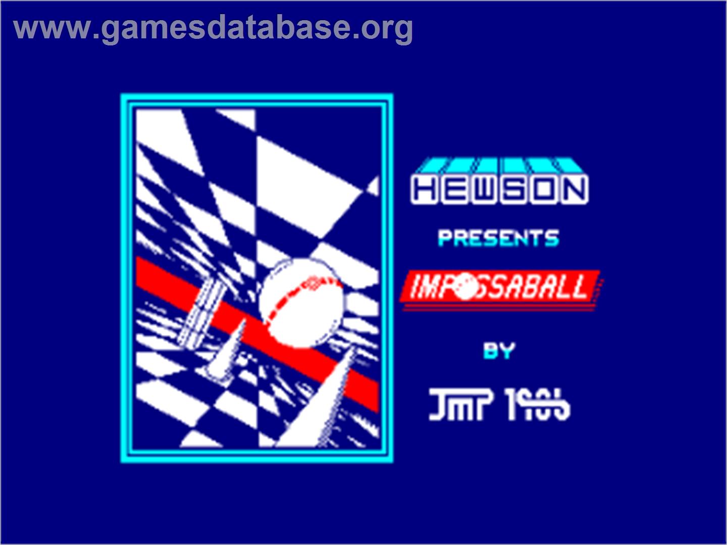 Impossaball - Amstrad CPC - Artwork - Title Screen