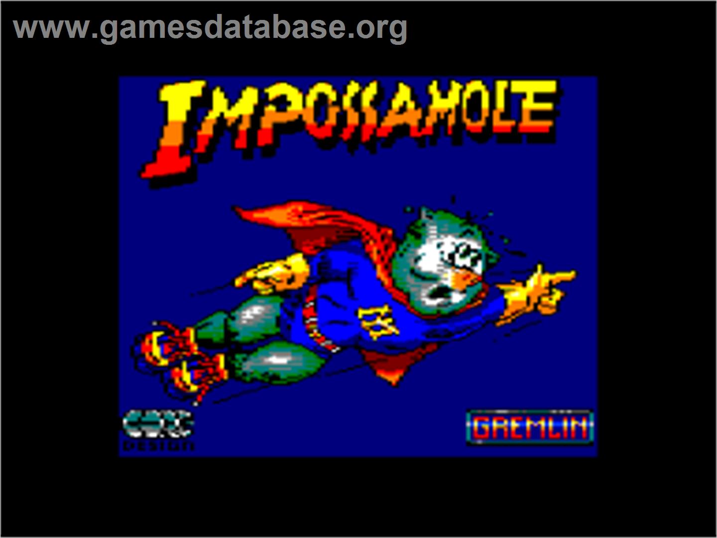 Impossamole - Amstrad CPC - Artwork - Title Screen