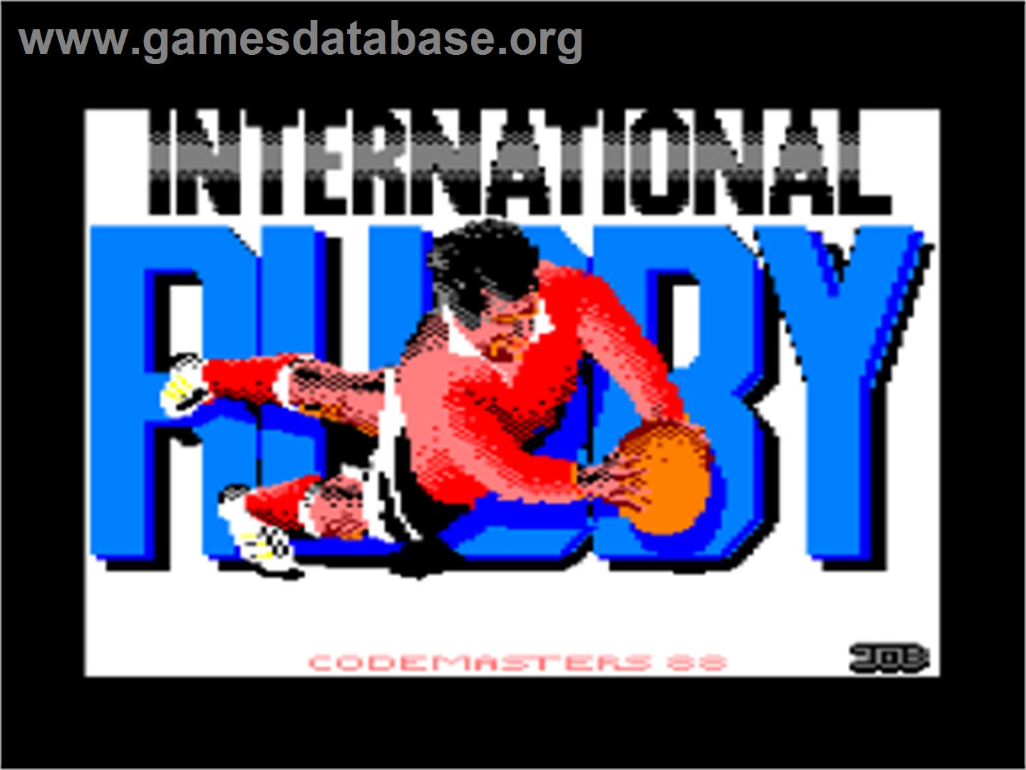 International Rugby Simulator - Amstrad CPC - Artwork - Title Screen