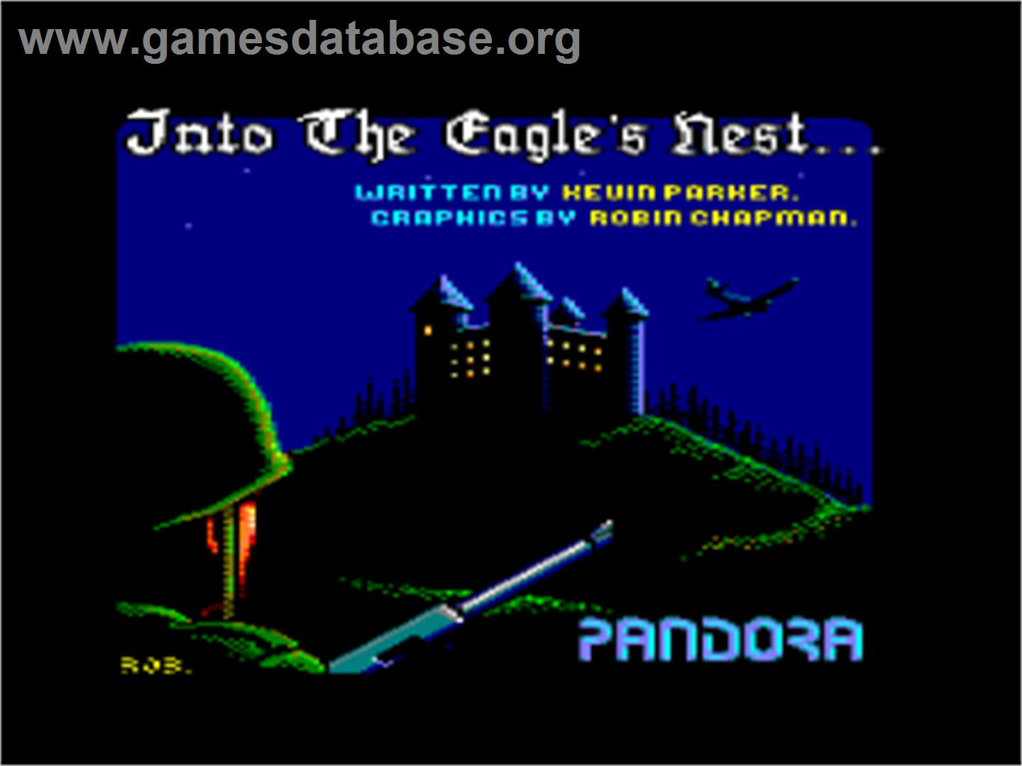 Into the Eagle's Nest - Amstrad CPC - Artwork - Title Screen