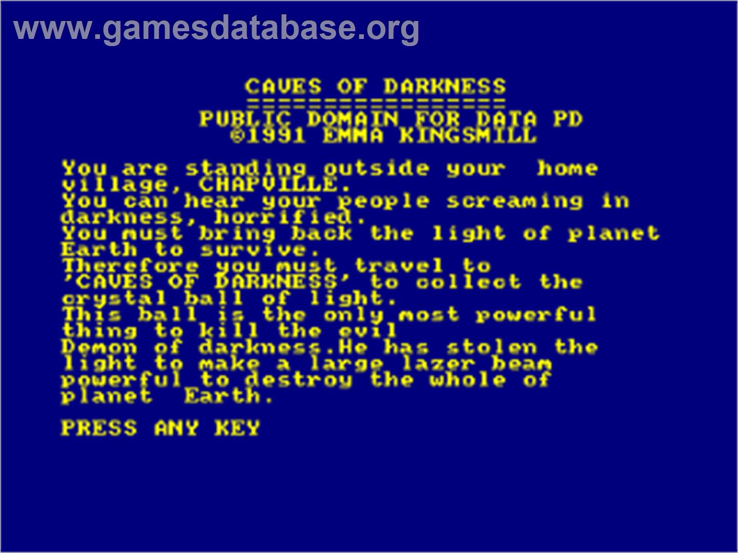 Jewels of Darkness - Amstrad CPC - Artwork - Title Screen