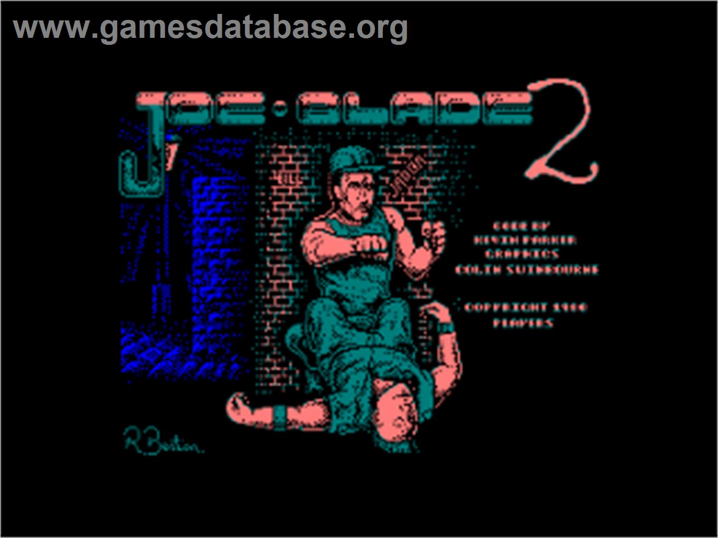 Joe Blade 2 - Amstrad CPC - Artwork - Title Screen