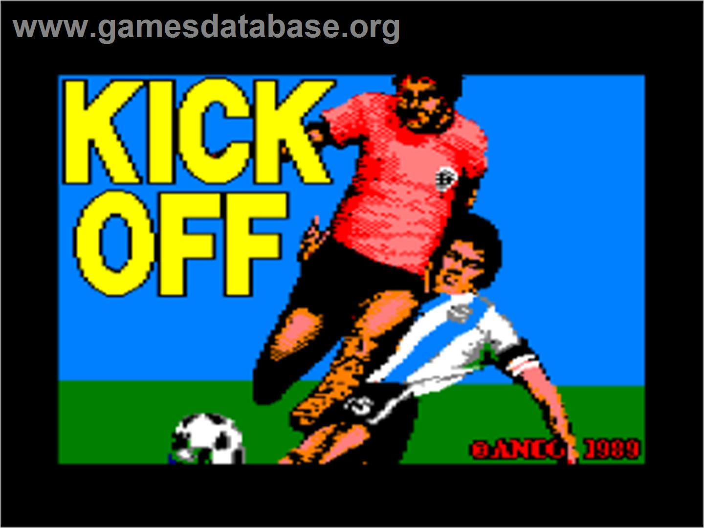 Kick Off - Amstrad CPC - Artwork - Title Screen