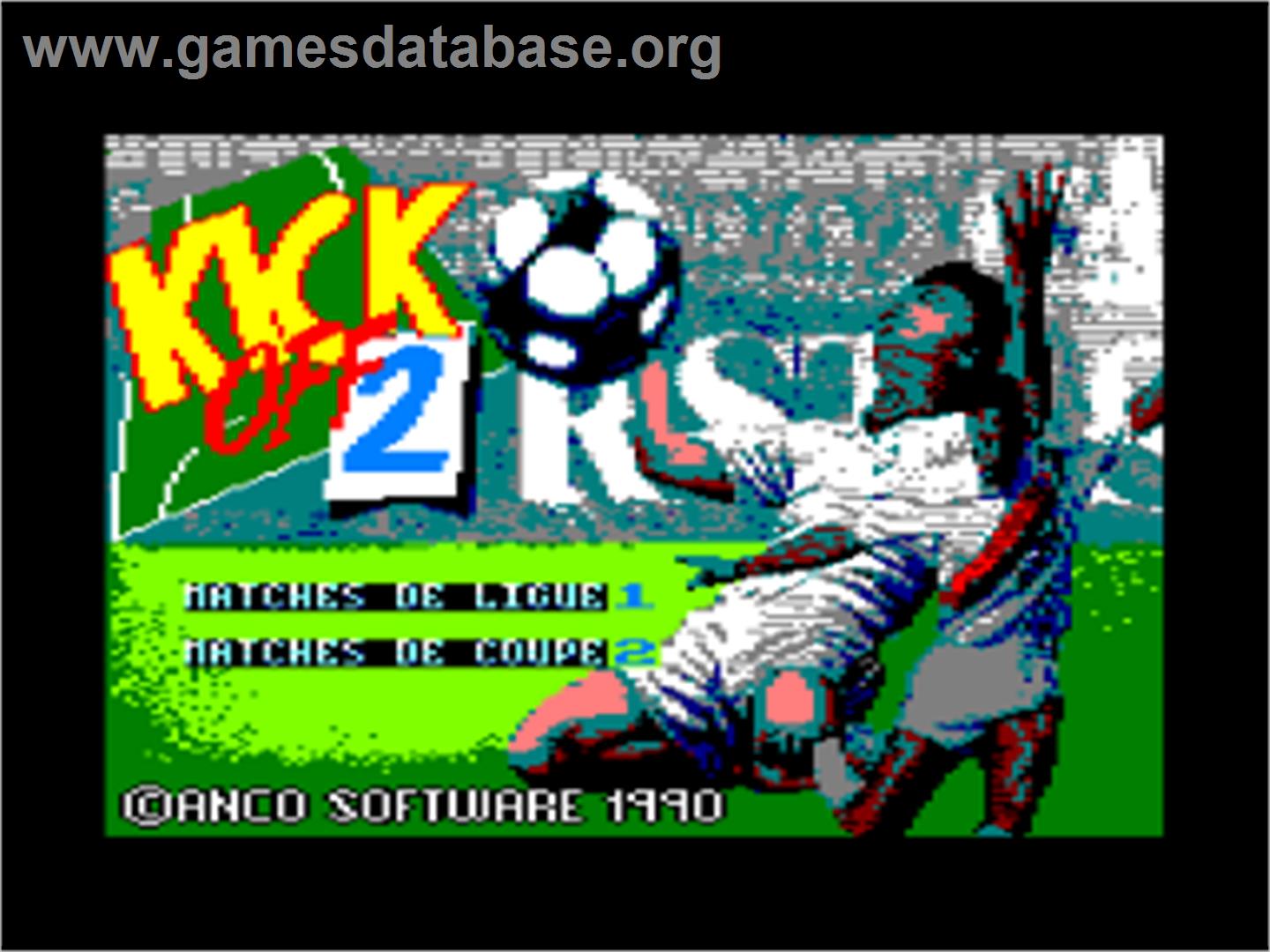 Kick Off 2 - Amstrad CPC - Artwork - Title Screen