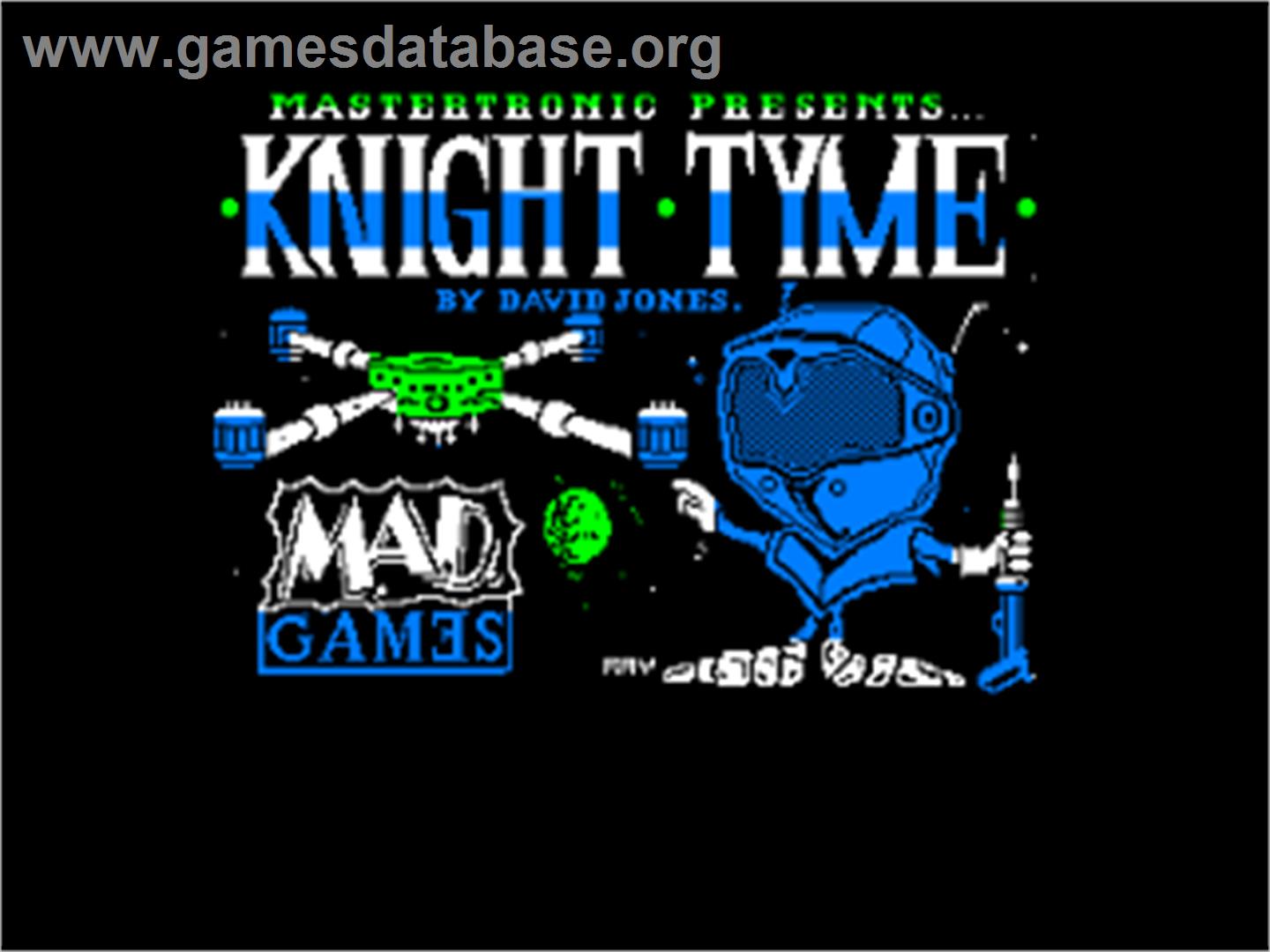 Knight Tyme - Amstrad CPC - Artwork - Title Screen