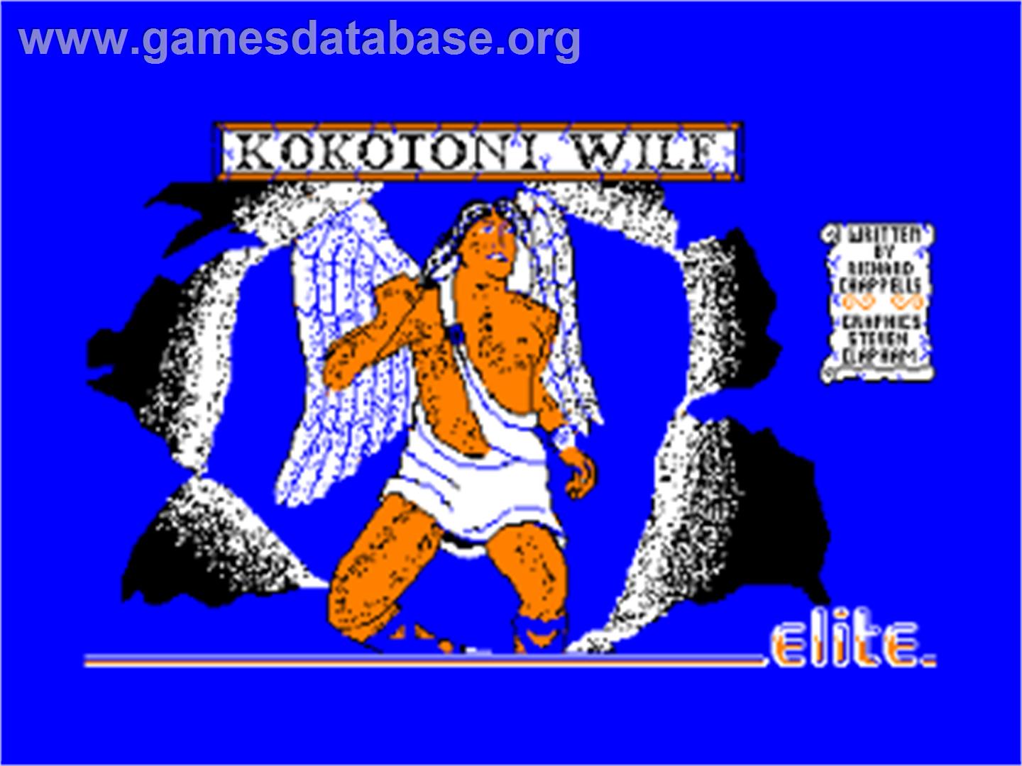 Kokotoni Wilf - Amstrad CPC - Artwork - Title Screen