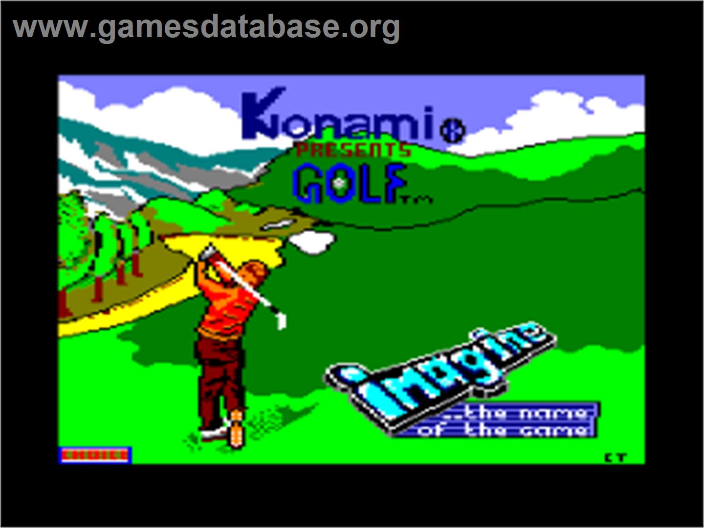 Konami's Golf - Amstrad CPC - Artwork - Title Screen