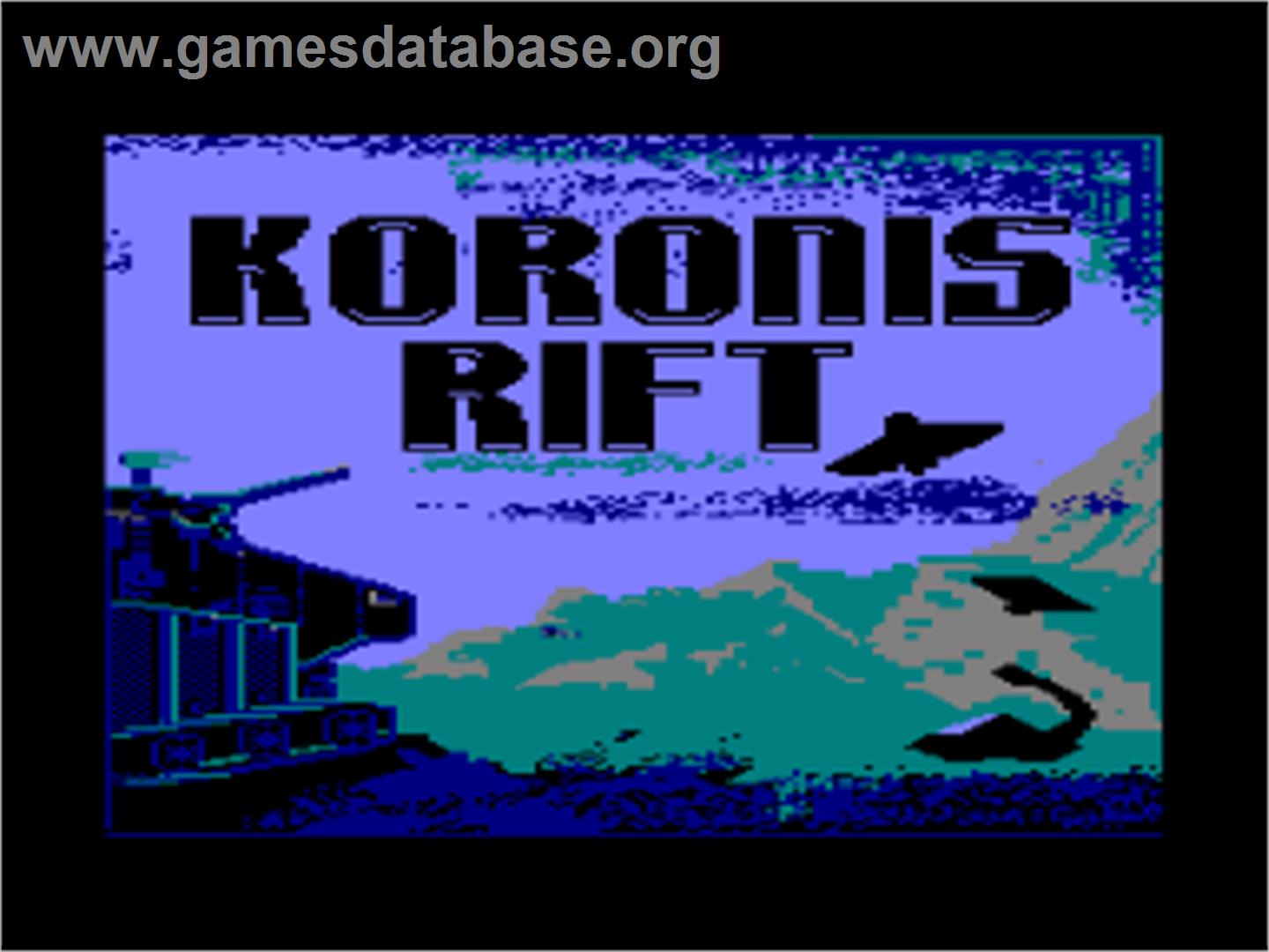 Koronis Rift - Amstrad CPC - Artwork - Title Screen