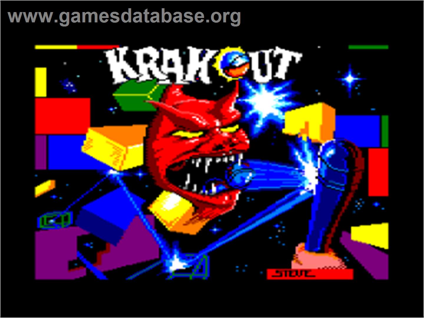 Krakout - Amstrad CPC - Artwork - Title Screen