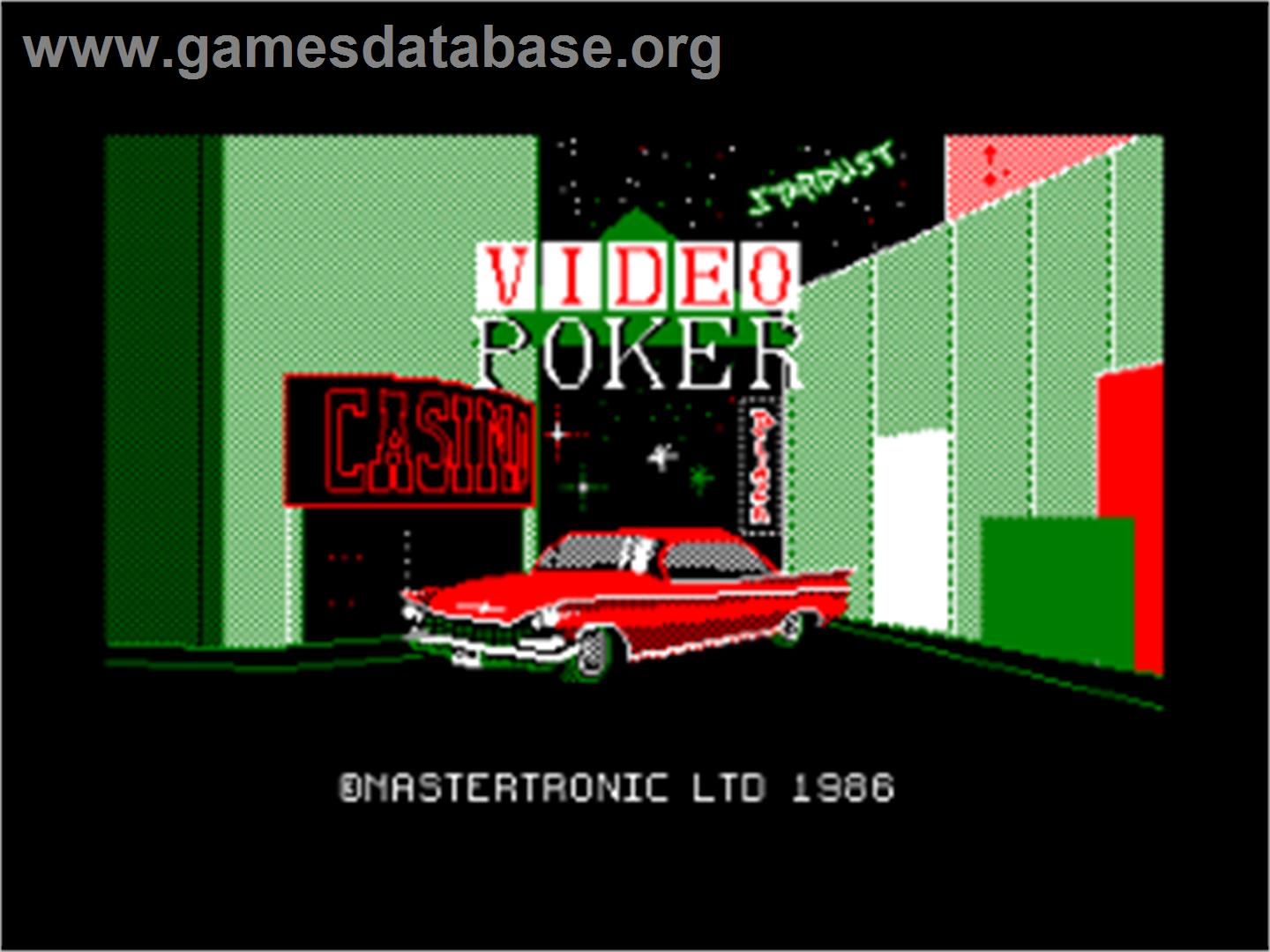 Las Vegas Video Poker - Amstrad CPC - Artwork - Title Screen