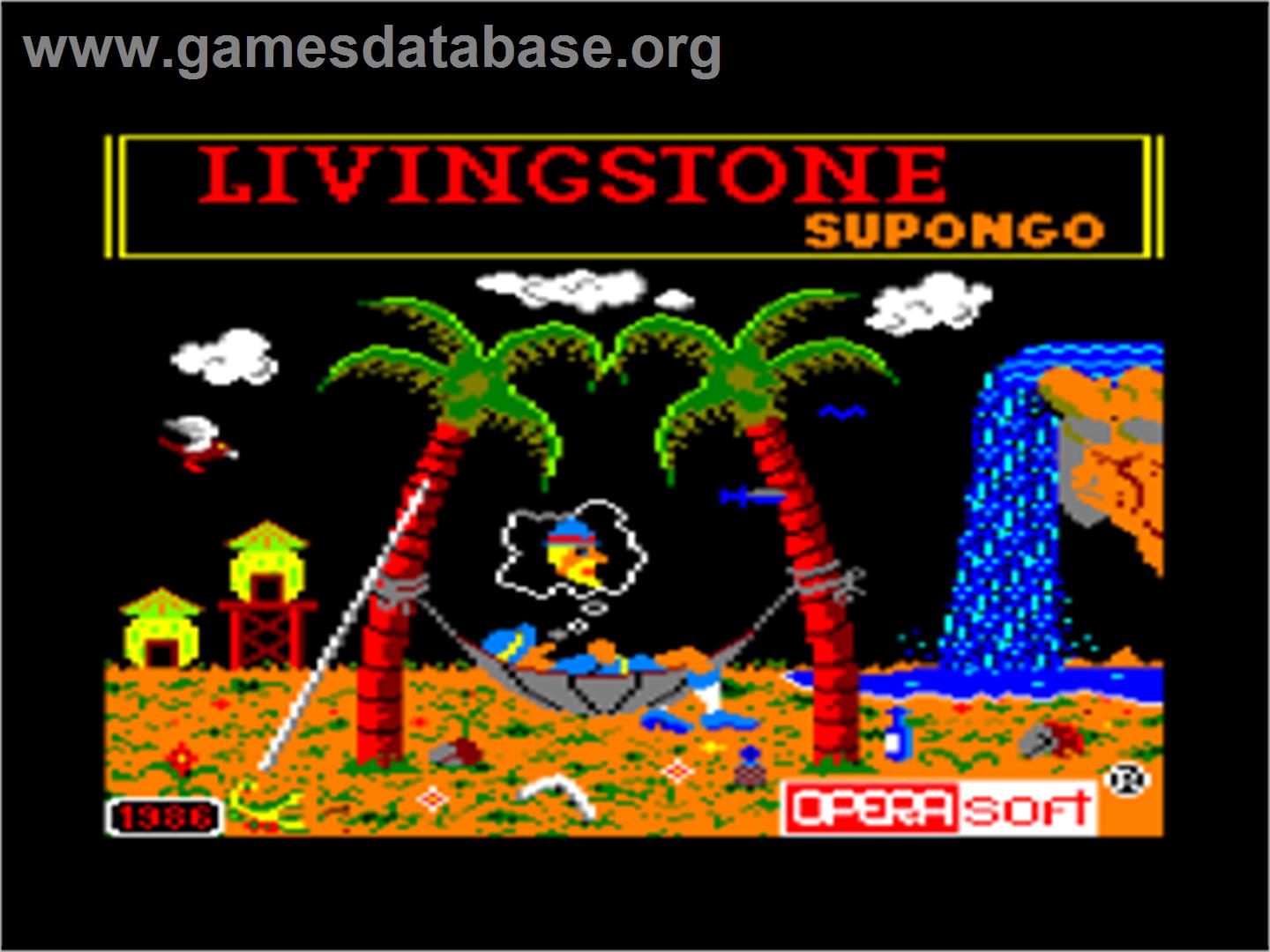 Livingstone, I Presume - Amstrad CPC - Artwork - Title Screen