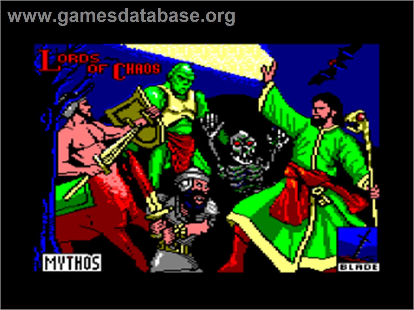 Lords of Chaos - Amstrad CPC - Artwork - Title Screen