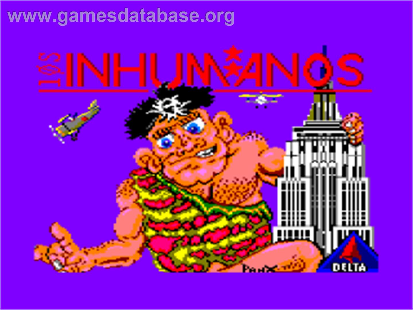 Los Inhumanos - Amstrad CPC - Artwork - Title Screen