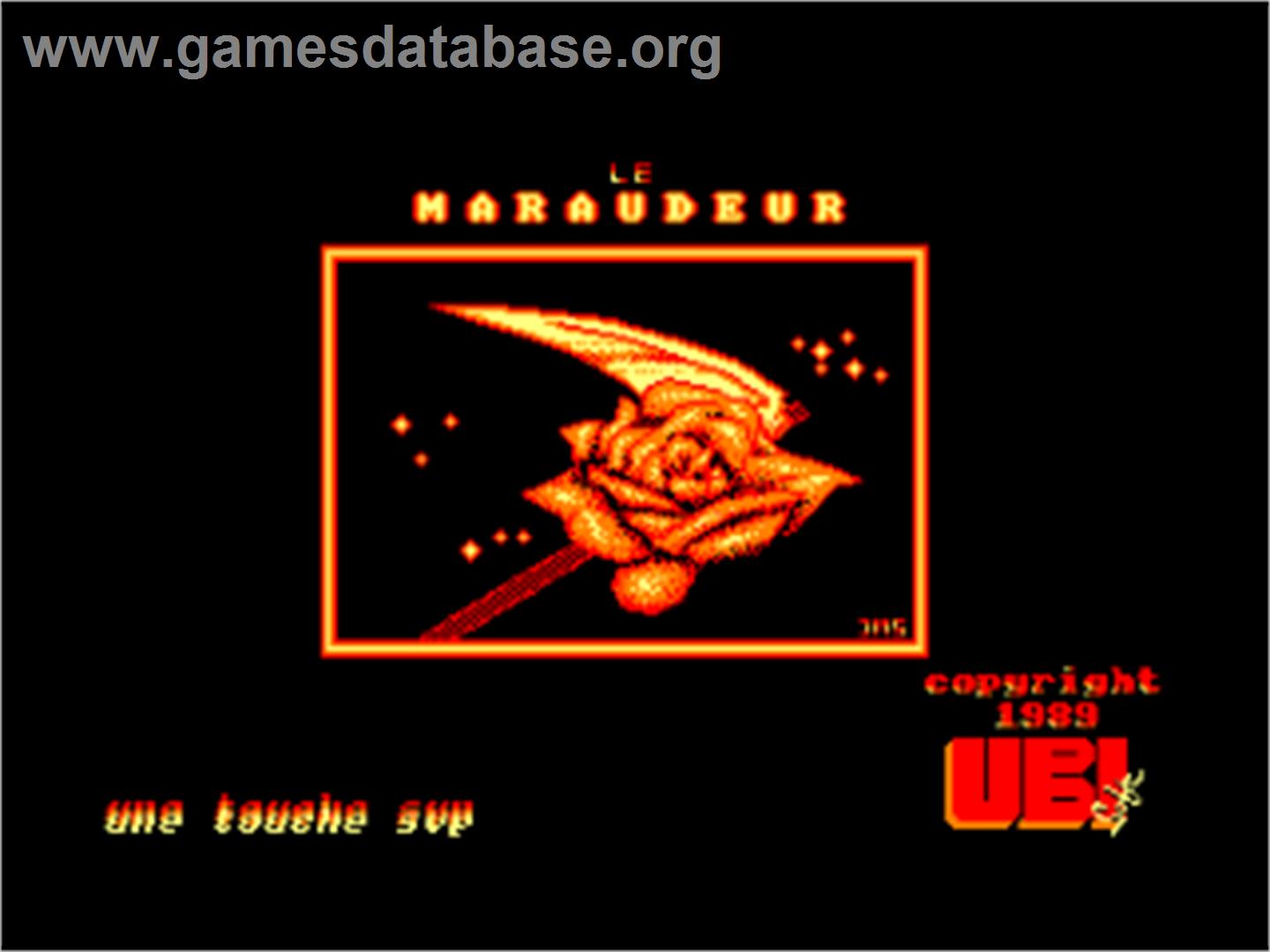 Marauder - Amstrad CPC - Artwork - Title Screen
