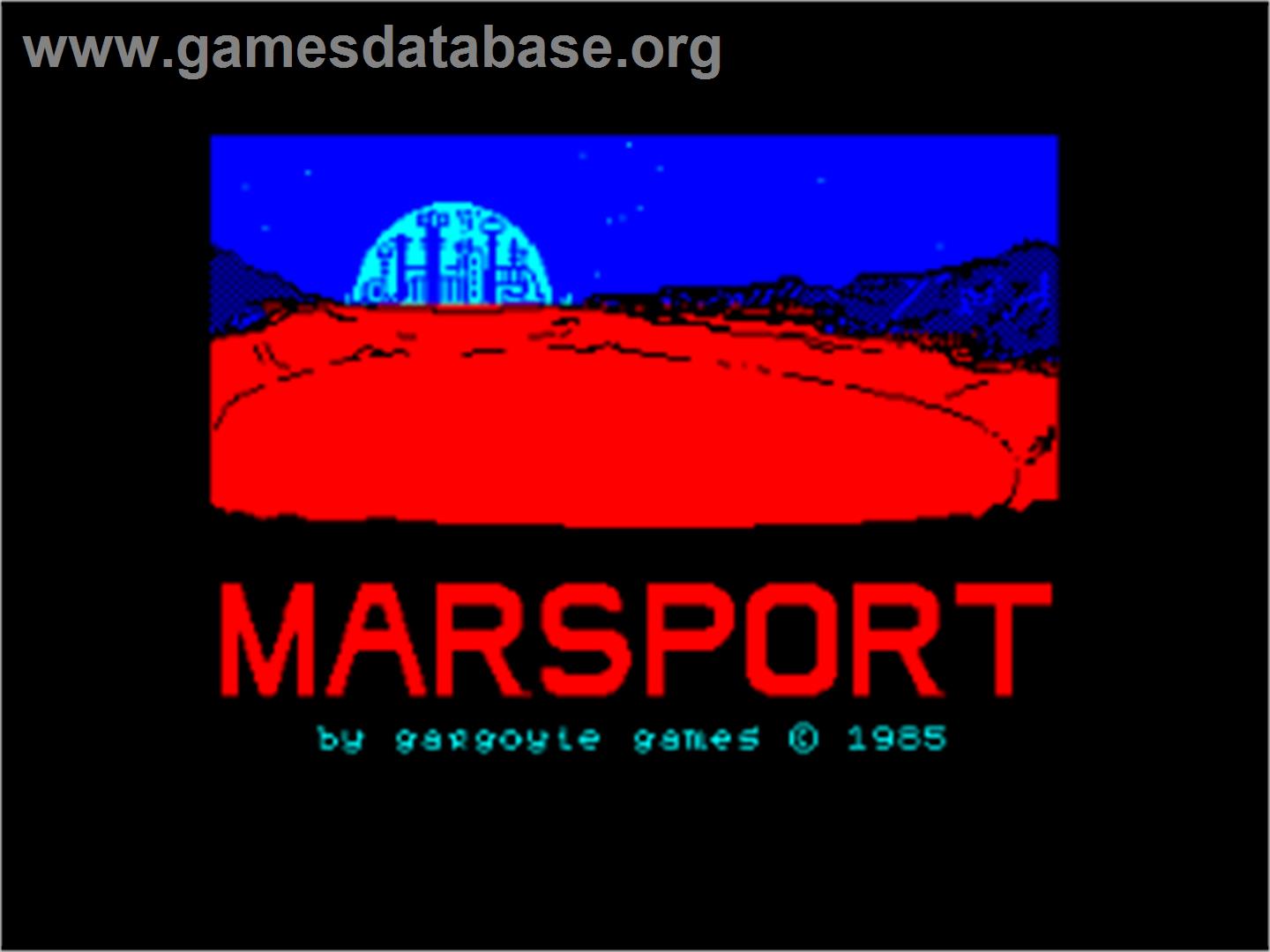 Marsport - Amstrad CPC - Artwork - Title Screen