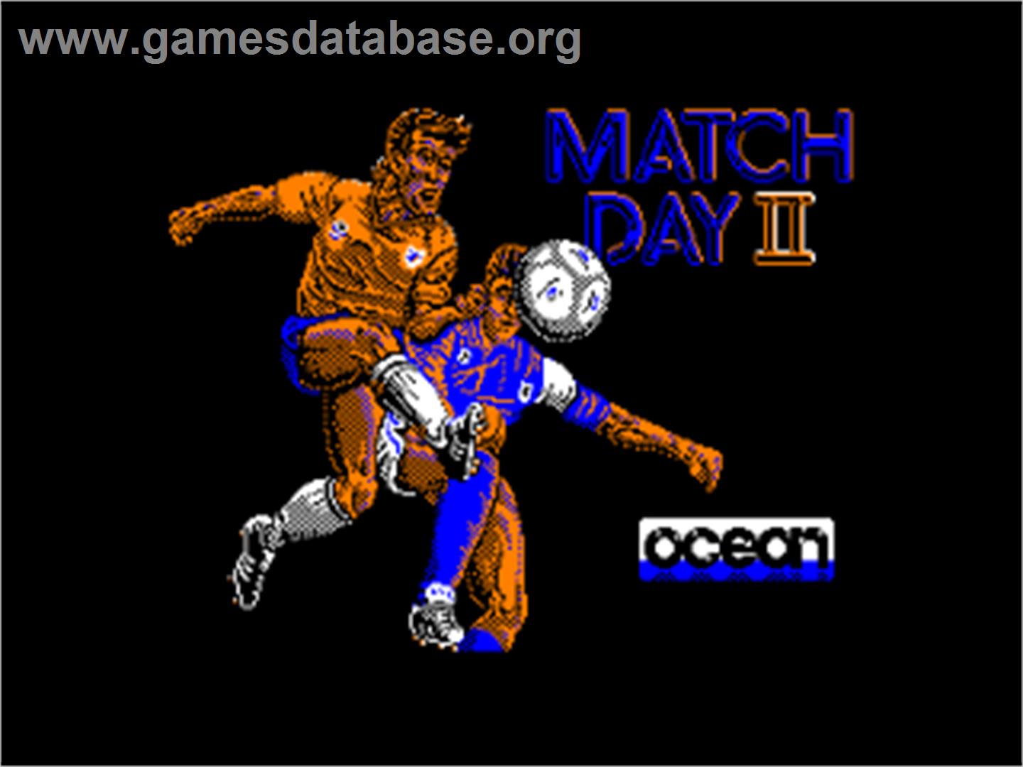 Match Day 2 - Amstrad CPC - Artwork - Title Screen