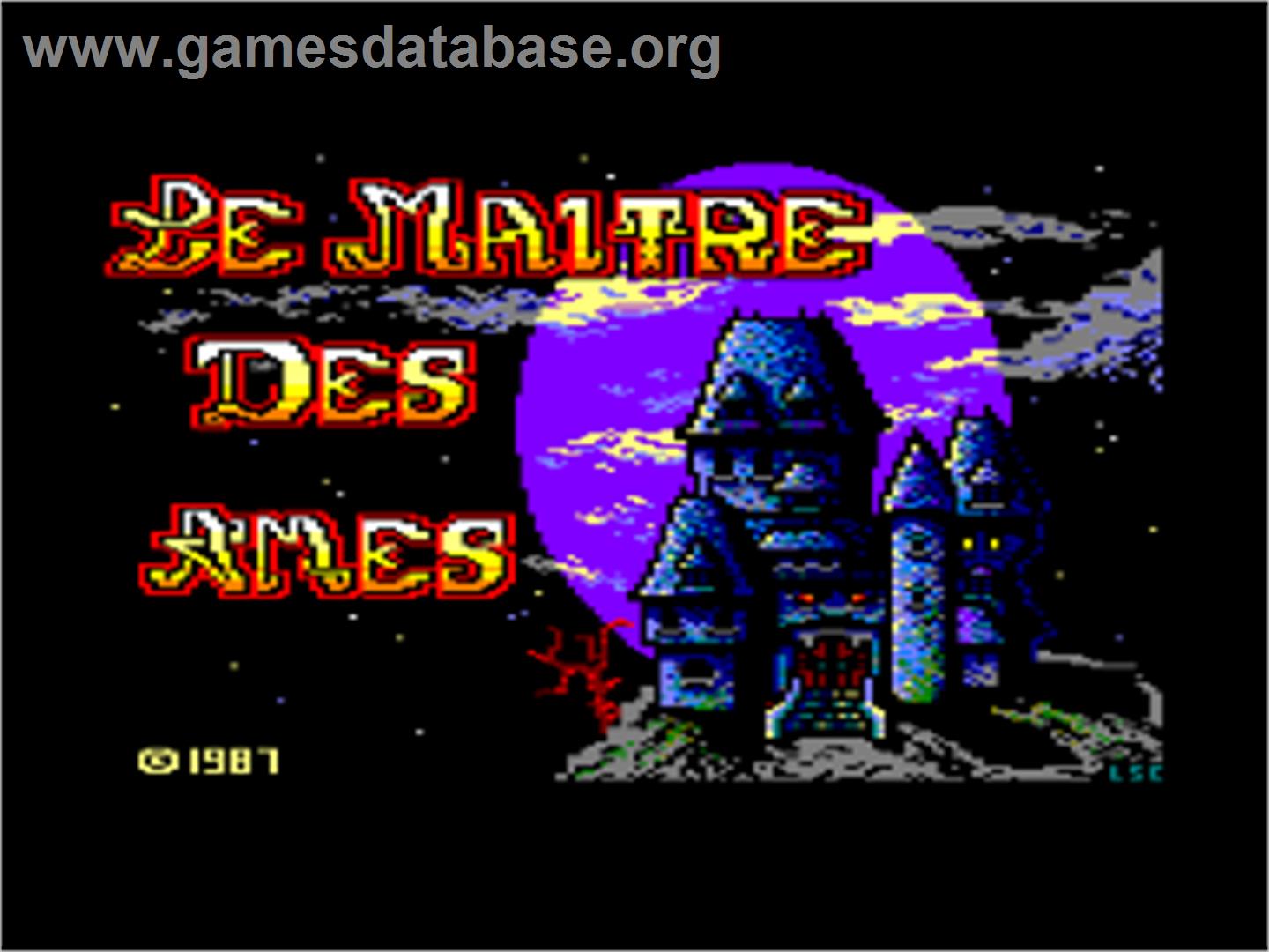 Maître des Âmes - Amstrad CPC - Artwork - Title Screen