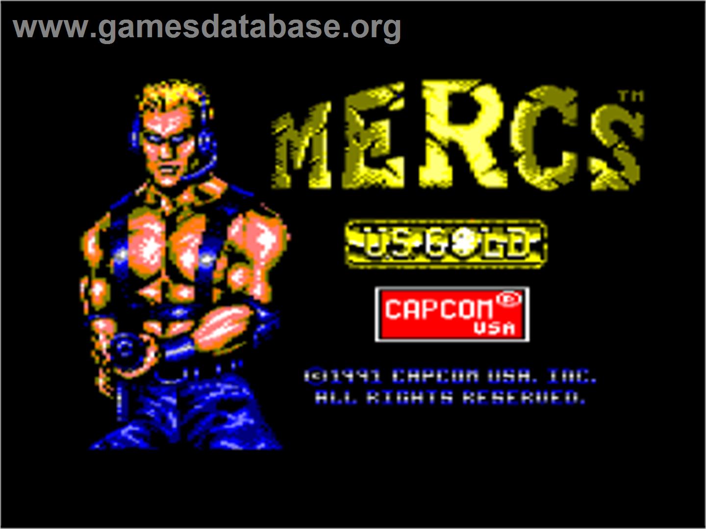 Mercs - Amstrad CPC - Artwork - Title Screen