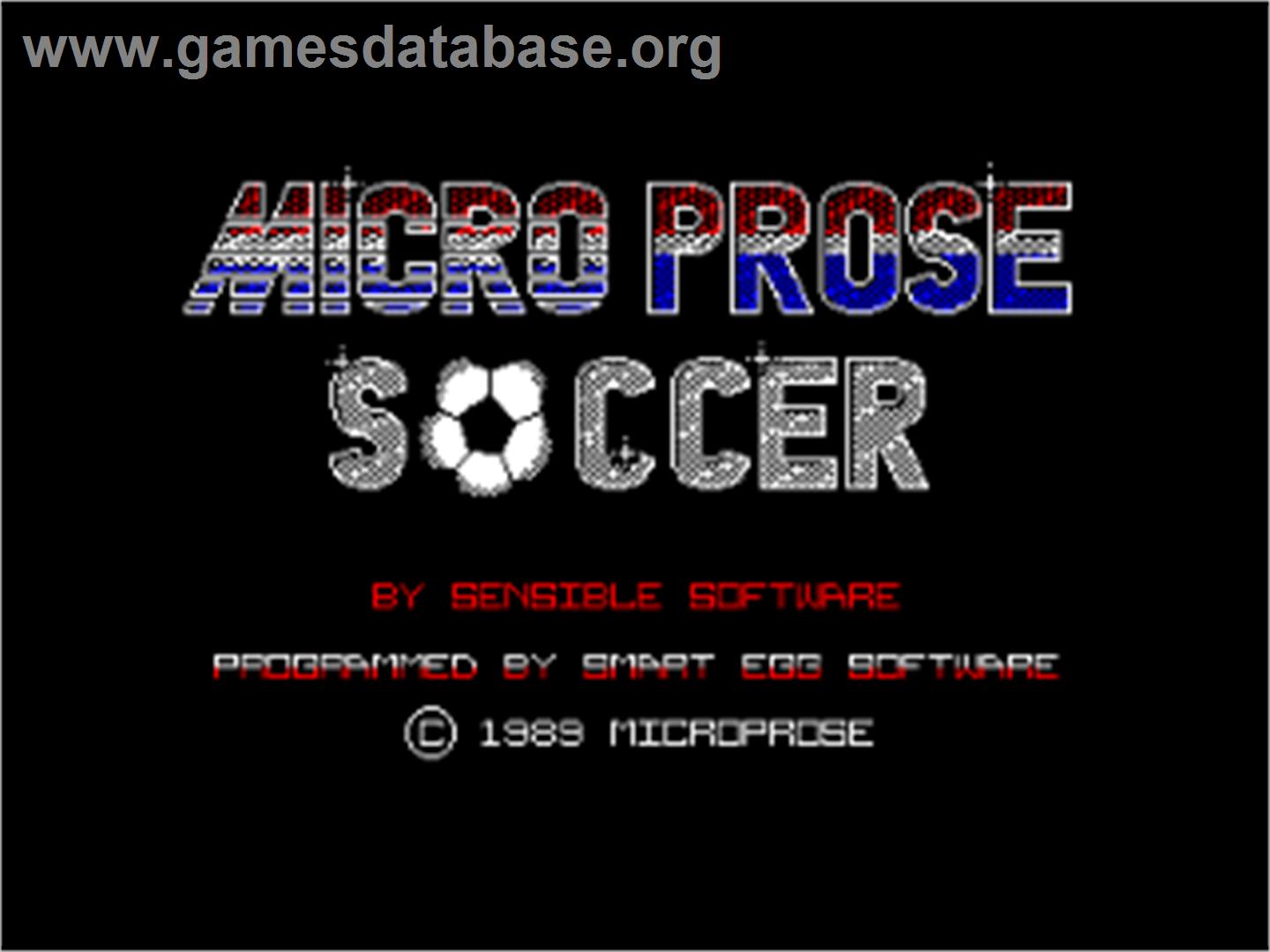 Microprose Pro Soccer - Amstrad CPC - Artwork - Title Screen