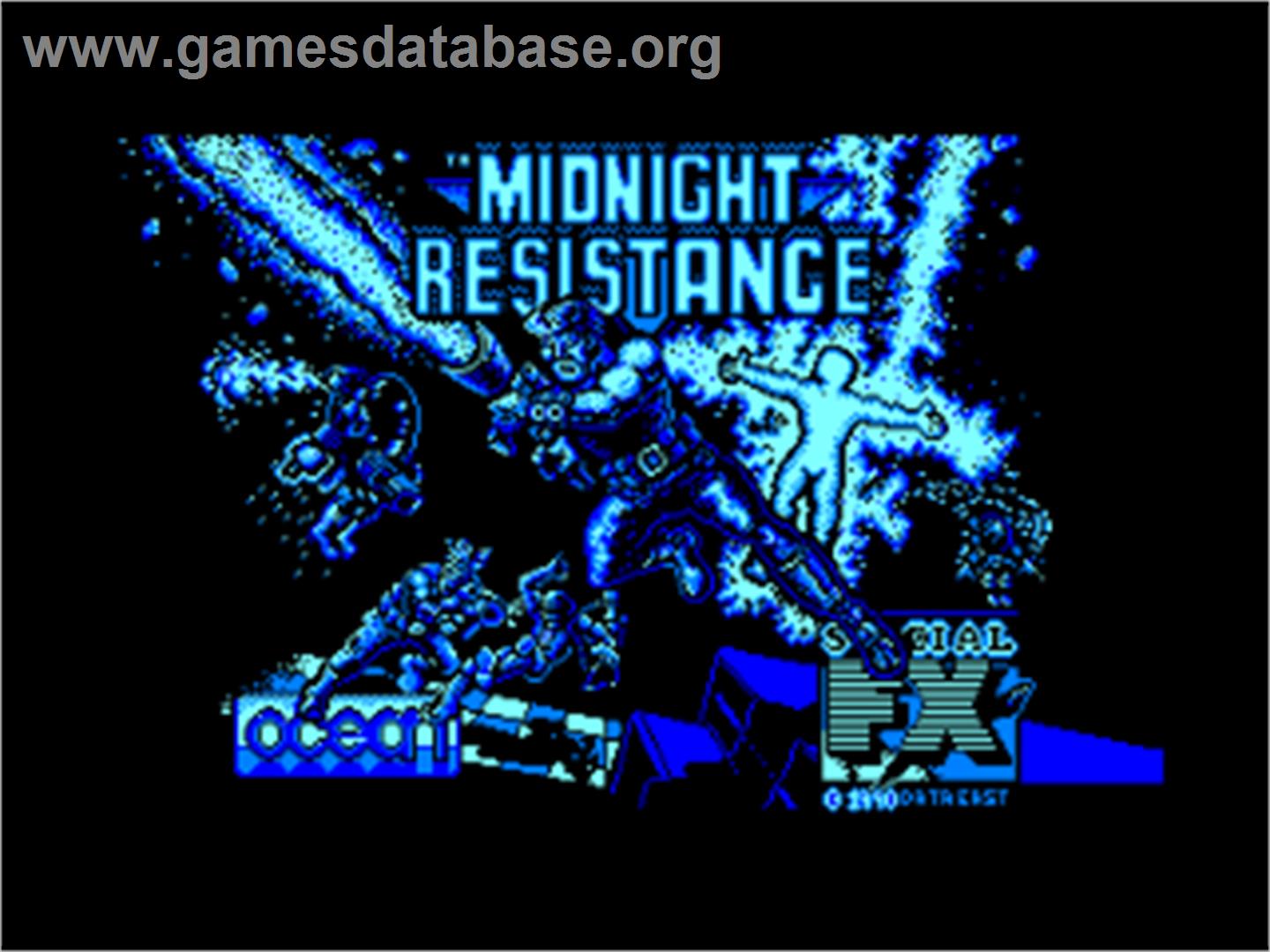 Midnight Resistance - Amstrad CPC - Artwork - Title Screen