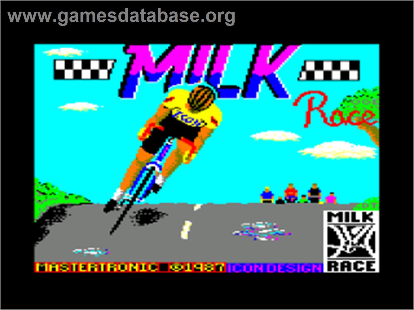 Milk Race - Amstrad CPC - Artwork - Title Screen