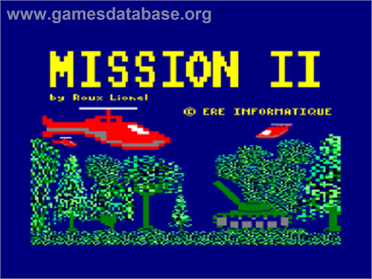 Mission - Amstrad CPC - Artwork - Title Screen