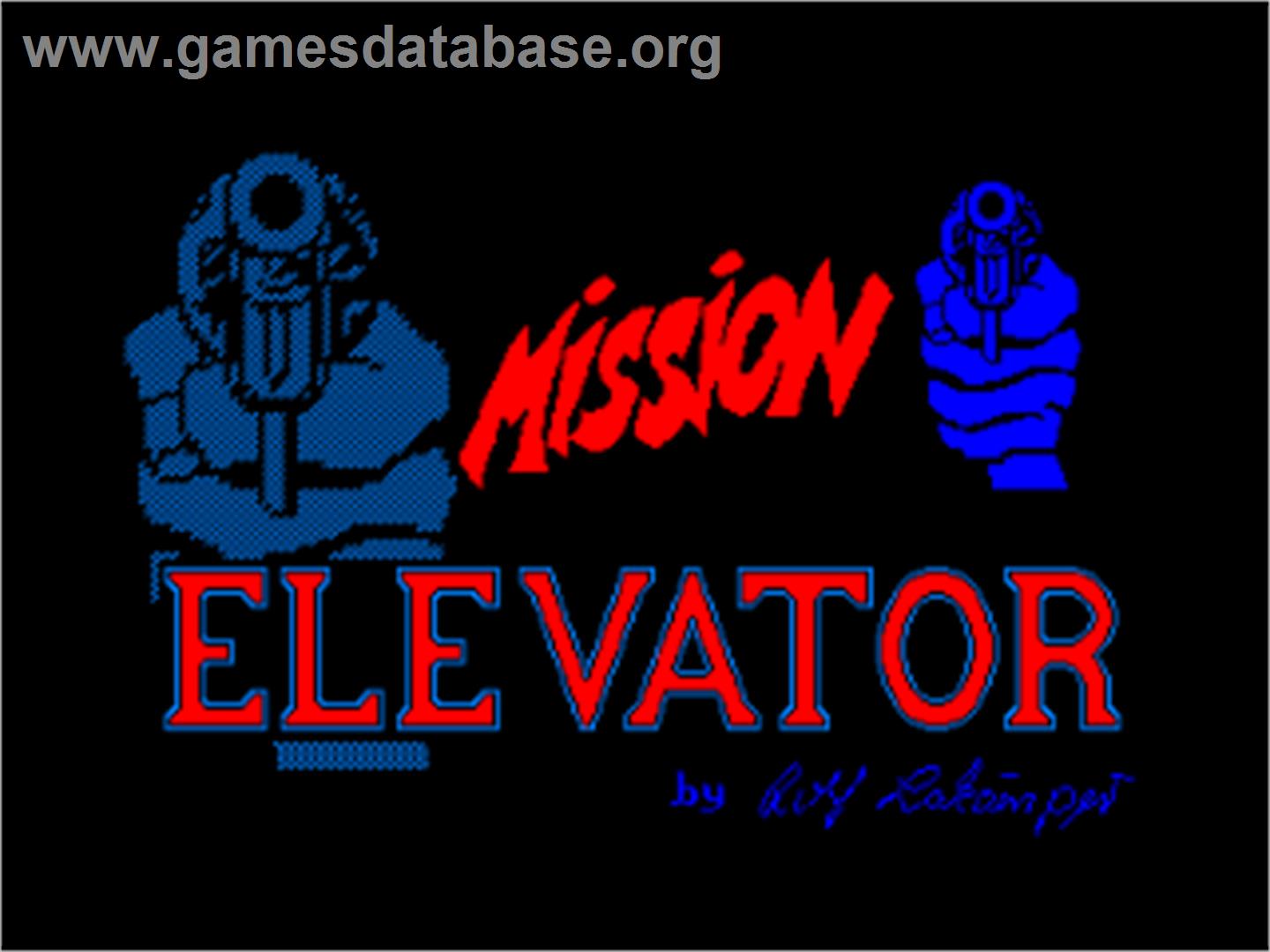 Mission Elevator - Amstrad CPC - Artwork - Title Screen
