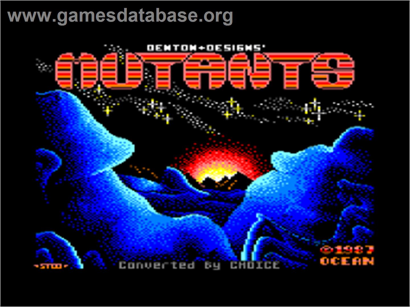 Mutants - Amstrad CPC - Artwork - Title Screen