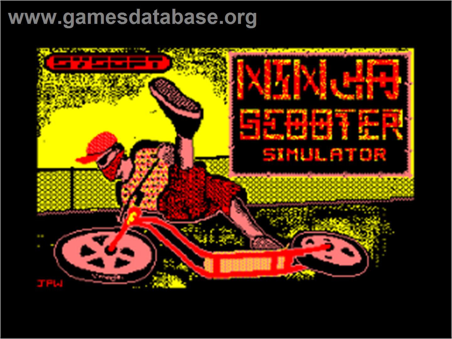 Ninja Scooter Simulator - Amstrad CPC - Artwork - Title Screen