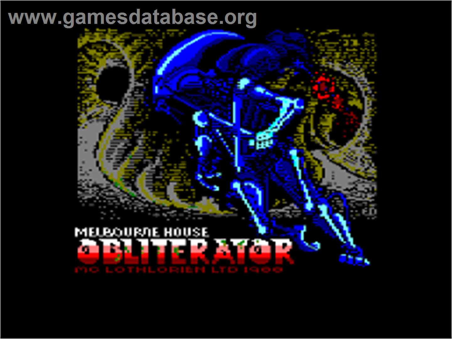 Obliterator - Amstrad CPC - Artwork - Title Screen