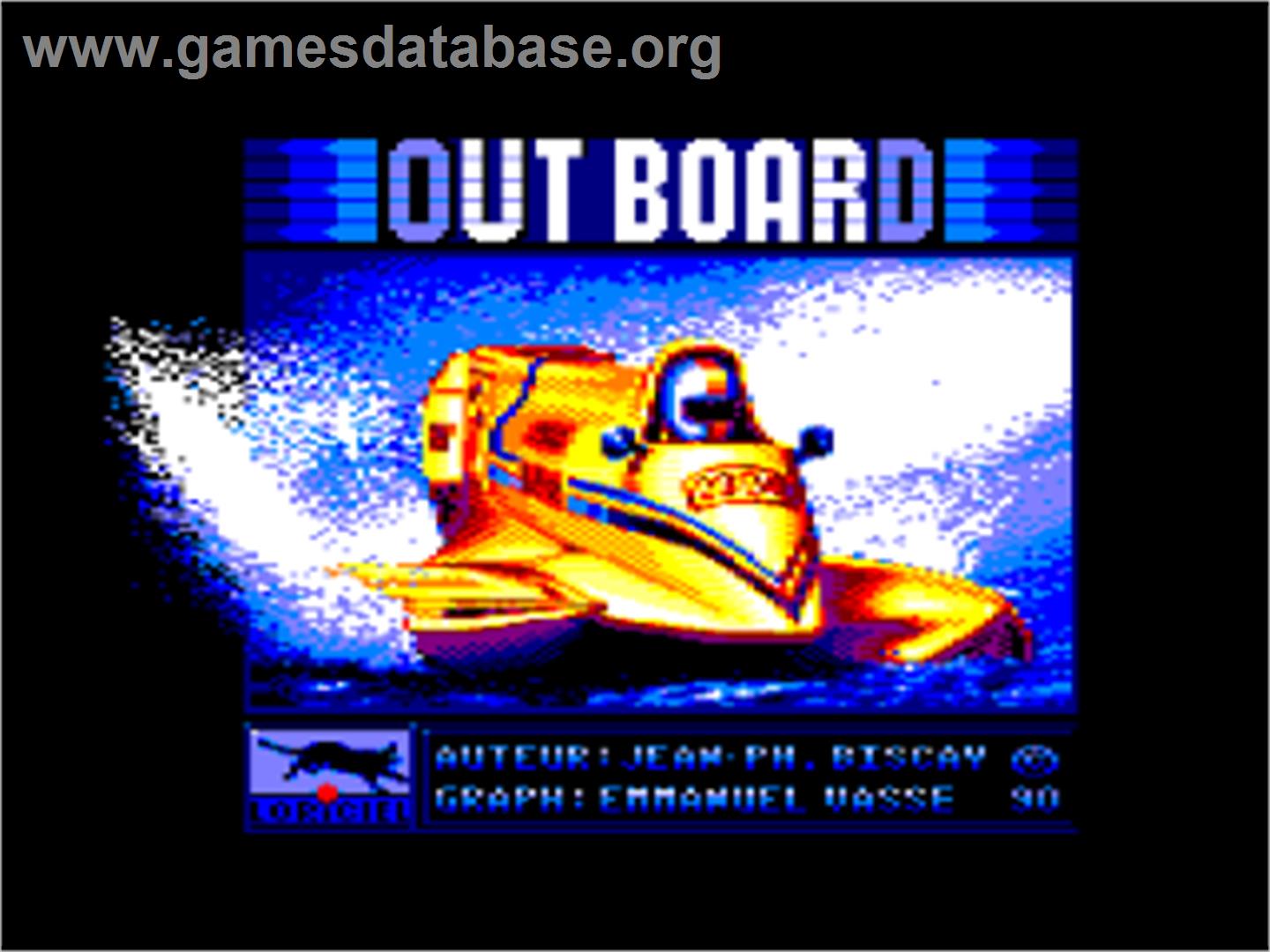 Out Board - Amstrad CPC - Artwork - Title Screen